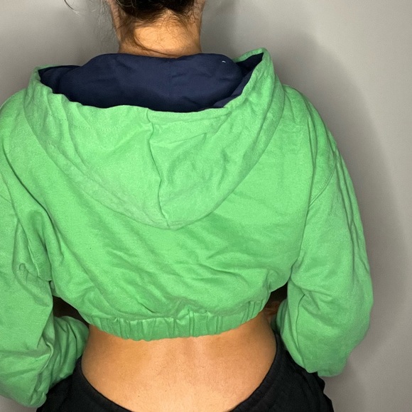 ADIKA Green Los Angeles Cropped Zip Up Jacket - Picture 3 of 5